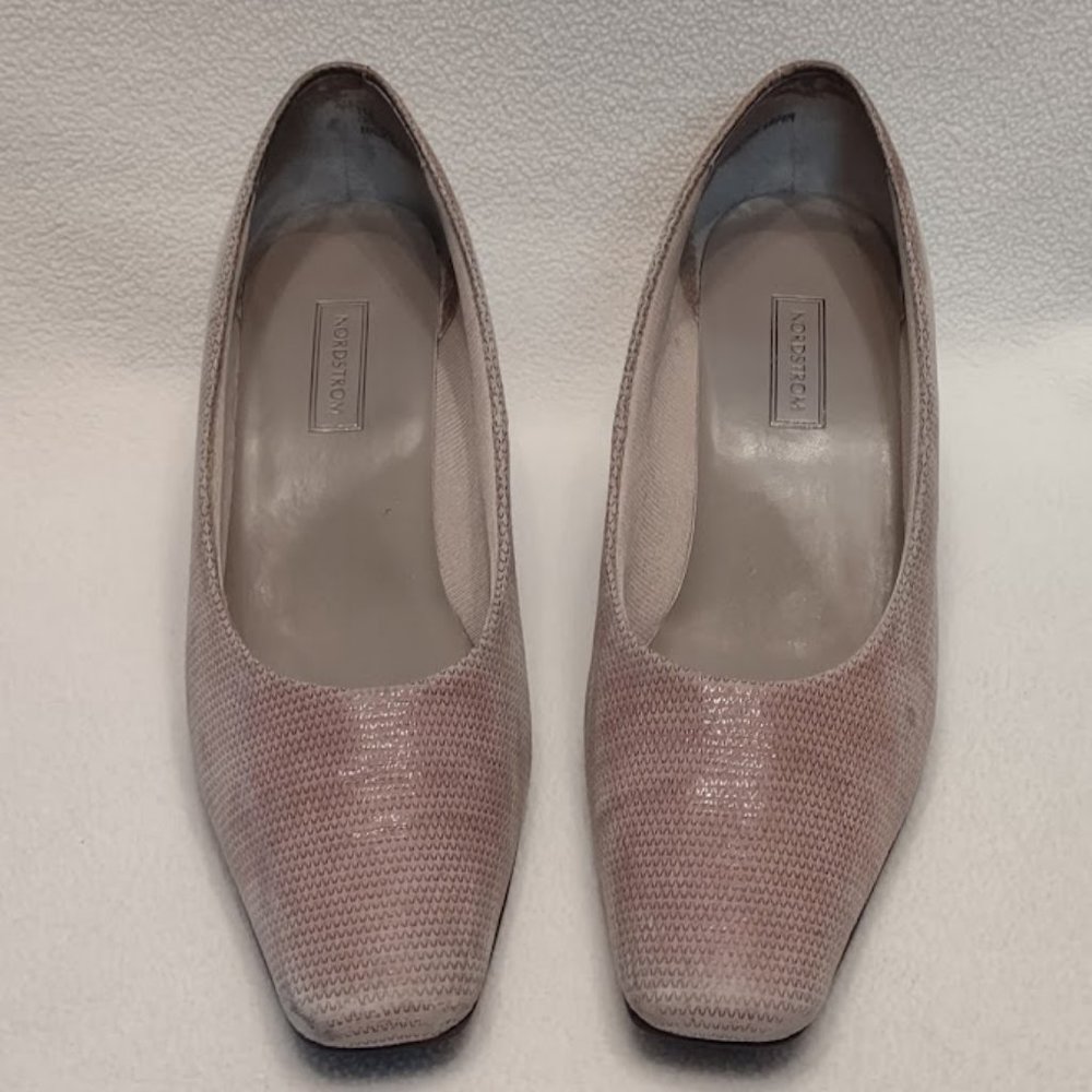 Nordstrom taupe square toe heels